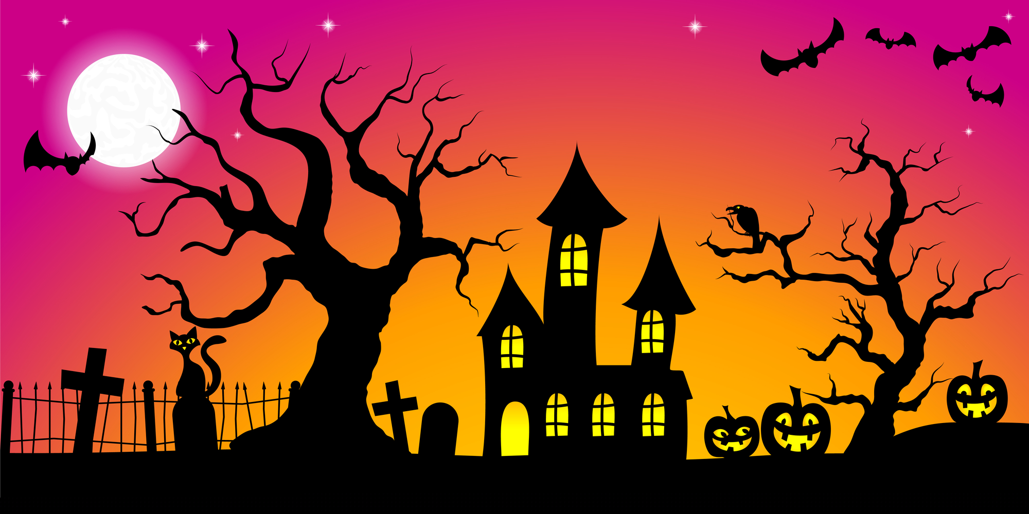 vector illustration of a spooky halloween background